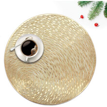Accessoires de table lavables et faciles à nettoyer, sets de table dorés métallisés antidérapants qui ajoutent une touche de glamour à vos