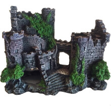 Artă de acvariu cu formă realistă, decor de castel antic din rășină ecologică, senzație naturală atât pentru acvariile de apă dulce, cât