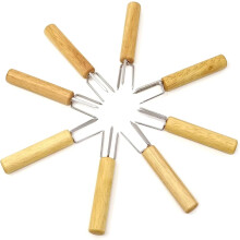 BBQ Fork Skewers, Stainless Steel Corn Cob Holders, Easy To Clean Versatile Holders Suitable For Various Activities Including Barbecues, Camping, And