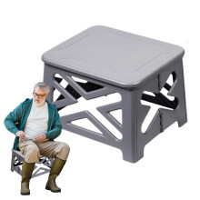 Camping Toilet - Portable Travel Toilet for Adults | Foldable Grey Camping Potty Seat | 100kg Weight Capacity for Car Tent Truck