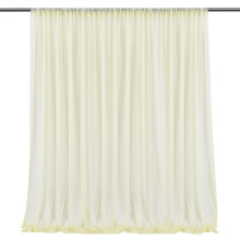 White Backdrop Beauties: Sheer Chiffon Wedding Photo Booth Backdrop for Enduring Memories
