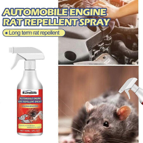 NEW Automobile Engine Rat Mouse Repellent Spray Natural Vehicle Protection 60ml 1