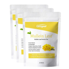 60pcs Mullein Leaf Tea Bags Herbal Lung Cleansing Breathing Cough Relieve Tea