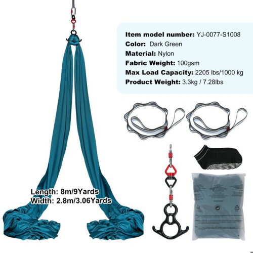 Luftschaukel - DUOKU - YJ-0077-S1008 - 8,7 Meter - Nylon 100 g/m² - Grün 1