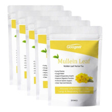 (5packs) Mullein Leaf Tea Bags Herbal Lung Cleansing Breathing Cough Relieve Tea