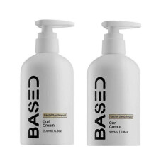 (2pcs)Based on Sea Salt Spray & Santal Sandalwood Curl Cream For Natural Light Hold