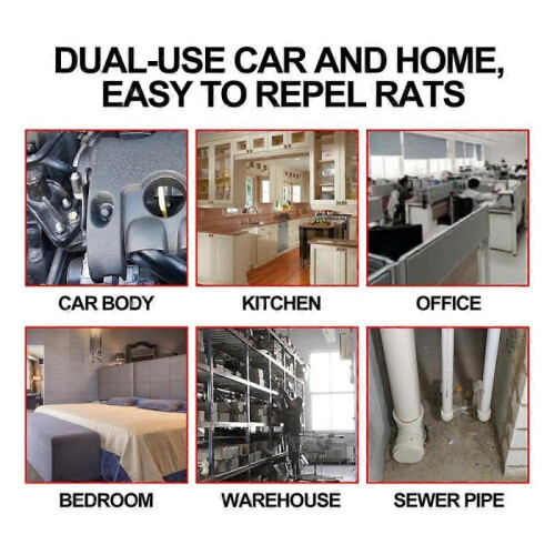 NEW Automobile Engine Rat Mouse Repellent Spray Natural Vehicle Protection 60ml 2