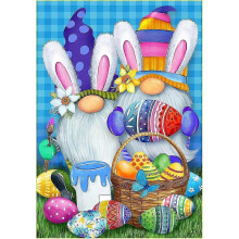 Easter Diamond Painting,5D Diamond Painting Gnomes DIY Full Diamond,Diamond Painting Easter Gnomes Kits,Diamond Arts Rabbit Craft for Home Wall Decor