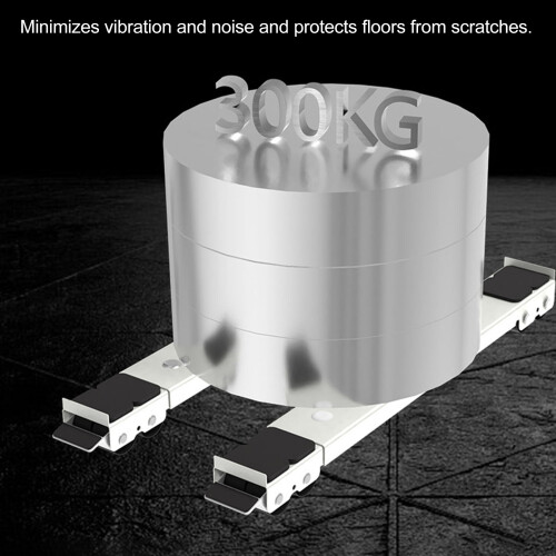 2pcs Range Extendable Washing Machine Wheels, White, 16 Wheels 2