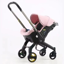 Bazarland30. Cochecito 4 en 1 para recién nacidos, sistema de viaje ligero y multifuncional. Rosa.