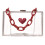Herz Damen Transparent Freizeit Crossbody Bag 1
