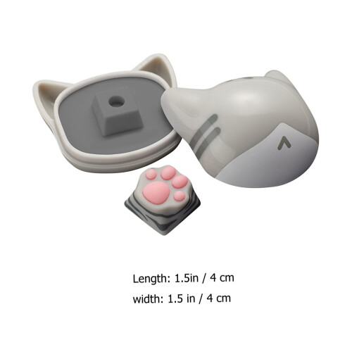Wit ABS Kattenpoot Keycap Voor Toetsenbord 2