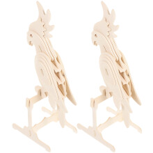 2St Kindvriendelijke 3D Dierenpuzzels Van Hout DIY Educatief Model