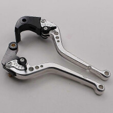 (Silver toned long handle) Motorcycle S1000RR 2015-2020 modified adjustable aluminum alloy brake horn handle lever
