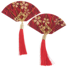 2St Stoffen Haarclip Met Klassieke Japanse Uitstraling Voor Feest