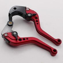 (Short stalk red) Motorcycle S1000RR 2015-2020 modified adjustable aluminum alloy brake horn handle lever