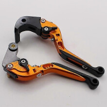 (Telescopic orange) Motorcycle S1000RR 2015-2020 modified adjustable aluminum alloy brake horn handle lever