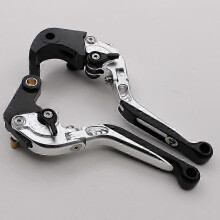 (Telescopic silver) Motorcycle S1000RR 2015-2020 modified adjustable aluminum alloy brake horn handle lever