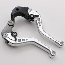 (Short handled silver) Motorcycle S1000RR 2015-2020 modified adjustable aluminum alloy brake horn handle lever
