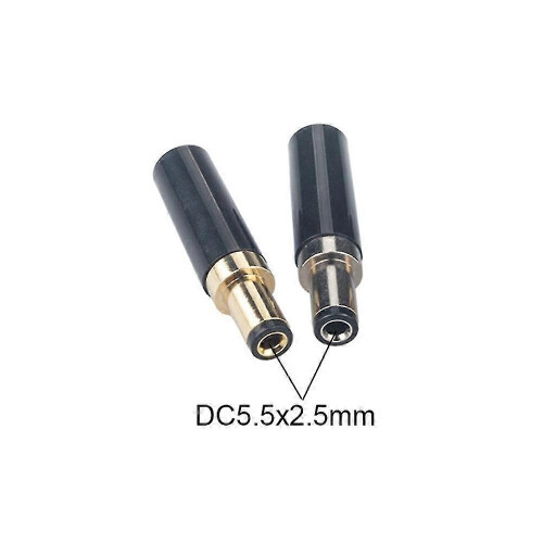 (Silver) 2PSCS RJXHOBBY DC 5.5 x 2.5mm Power Solder Welding Plug End Connection 1