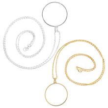 2St Leesloupe Hanger Ketting Draagbaar Metaal Voor Lezen En Hobby