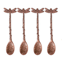 Set of 4 Long Handle Dragonflies Coffee Spoons Unique-Honggu