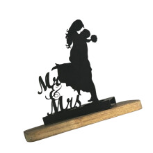Decorative Black Candlestick Modern Candle Holder, Metal-QRJ13E