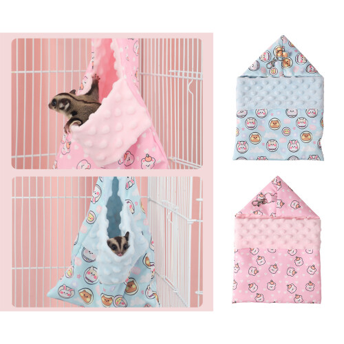Gerbil Furry Cave Soft Bed Large Cave Hanging Suitable for-Blue 2