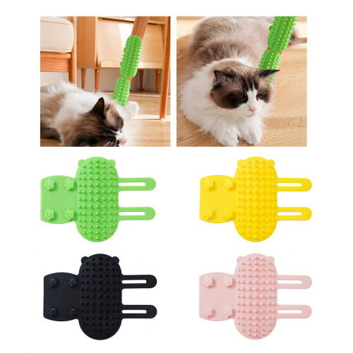 Brosse à gratter d'angle pour chats, peigne de Massage pour-Noir 2