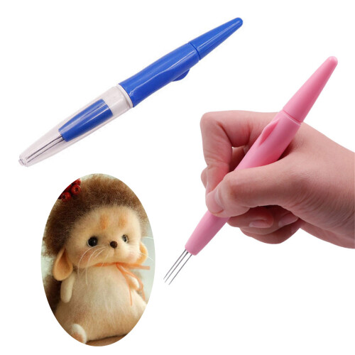 Felting Needle Handle with 3 Felting Needle Embroidery-Blue 2