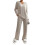 Άνετα σετ lounge για γυναίκες, oversized loungewear, ριμπ πλεκτό πουλόβερ, V ντεκολτέ, 1