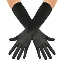 Gants de dîner de soirée pour femmes, gants élégants à -Noir