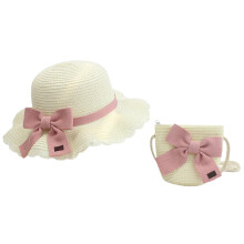 Chapeau de soleil à la mode et Mini sac, chapeau de-Blanc