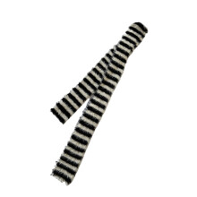 Écharpe fine pour femme, ceinture, cravate,-noir et blanc