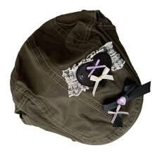 Chapeau de peintre pour filles, béret français,-Vert armée