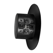 Chapeau haut de forme plat victorien pour jeu de rôle, avec-Noir