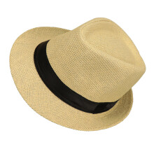 Chapeau de tissage de paille pour hommes et femmes,-Beige Jaune