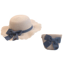 Mini sac de chapeau de paille à la mode pour petite fille,-Rose