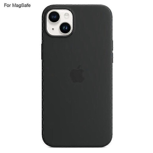 (Multicolor,Black)For iPhone 14 MagSafe Liquid Silicone Phone Back Cover with Induction Popover Design