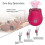 (Black)2024 Rose For Women Mini Massager Stress Relief 10 Modes 3