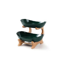 (Layer 2, green) New Upgrade Fruit Bowl For Kitchen Counter,fruit Basket For Kitchen, Large Bowl For Fruit And Vegetable Storag