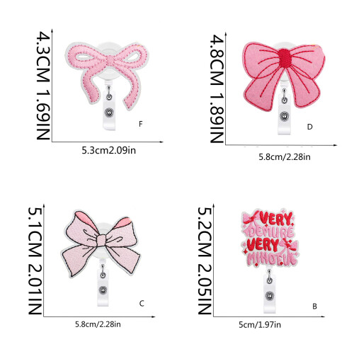 9Pcs Polyester Nurse Badges Clip Bowknot Decoration-Style C 1