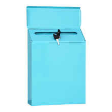 Secure Lockable Outdoor Mail Container Corrosion Resistant-Blue