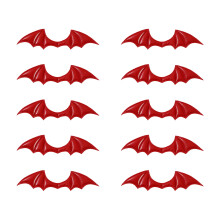 Gothic Styles Detachable Wing for Costumes Designs Soft-Red