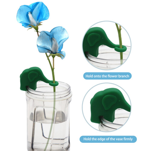 Novelty Elephant Shape Plant Stake Holder Support-White 1