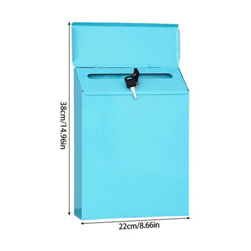 Secure Lockable Outdoor Mail Container Corrosion Resistant-Blue 1