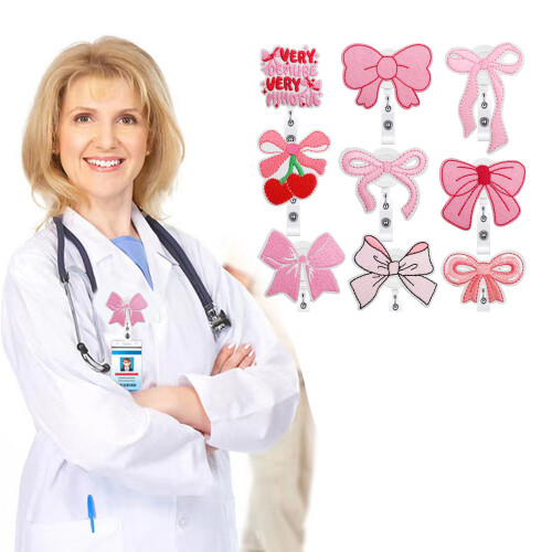 9Pcs Polyester Nurse Badges Clip Bowknot Decoration-Style C 2