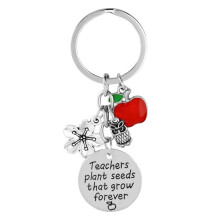 Schlüsselanhänger aus Edelstahl als Geschenk für Lehrer, langlebiges und hypoallergenes Material mit personalisiertem Design,
