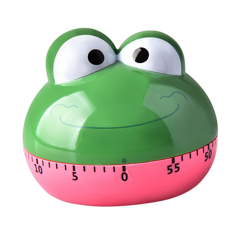 Cartoon Kitchen Timer Alarm Clock Cute Animal Mechanical Timer Manual Loud Alarm Digital Timer for Fitness Sleep Reading Home Frog