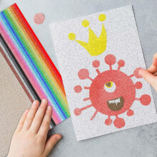 Elegantní třpytivý papír pro bytové dekorace, barevný třpytivý kartonový papír vylepšuje kutilské tvořivé projekty, třpytivý papír